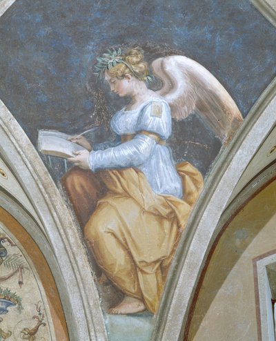 Poesie, Die vier Künste, Peduccio, Camera della Fama, 1542 von Giorgio Vasari